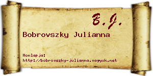 Bobrovszky Julianna névjegykártya